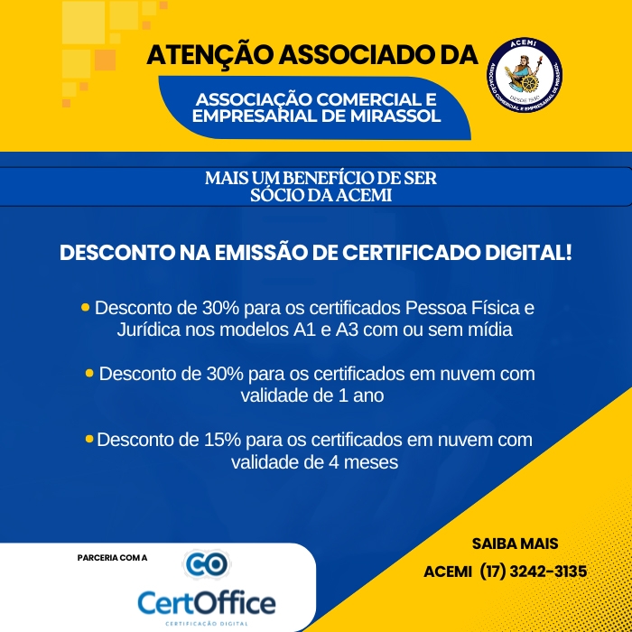 Vantagem: Certificado Digital - CertOffice